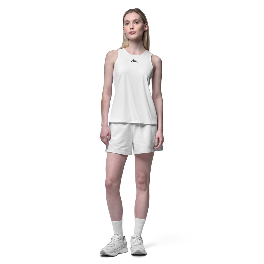 White Women's Regular Fit Polyester Training Tank Top main