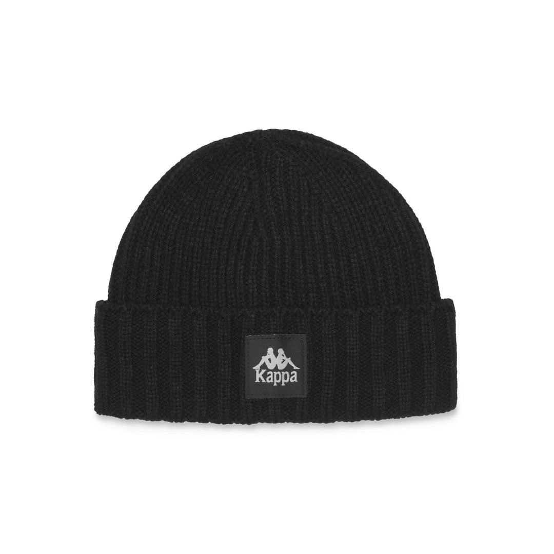 Black Unisex Ribbed Fisherman's Beanie 01