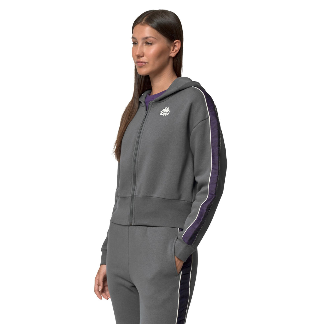 222 BANDA CARLISE 2 - Forro polar - Chaqueta - Mujer - Grey Charcoal-Violet Anil-White Natural main