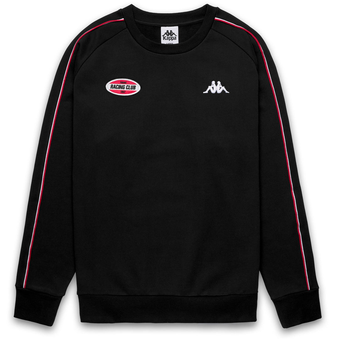 Black Men's Comfort Fit Sportswear Hoodie with Ribbed Borders 01