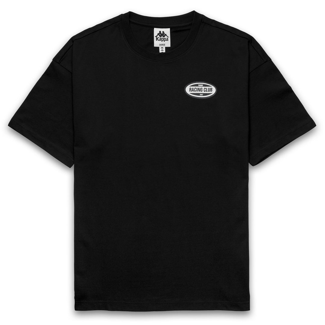 T-shirt sportiva da uomo nera, vestibilità comoda 01