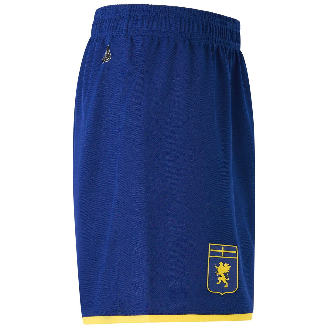 Short de football Genoa bleu pour homme en tissu jacquard recyclé main