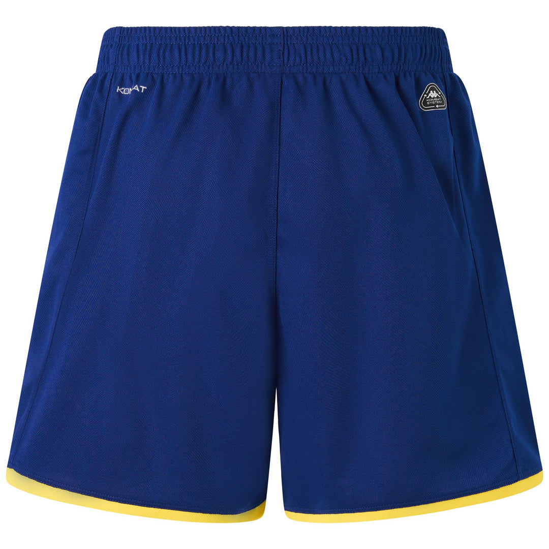 Short de football Genoa bleu pour homme en tissu jacquard recyclé main