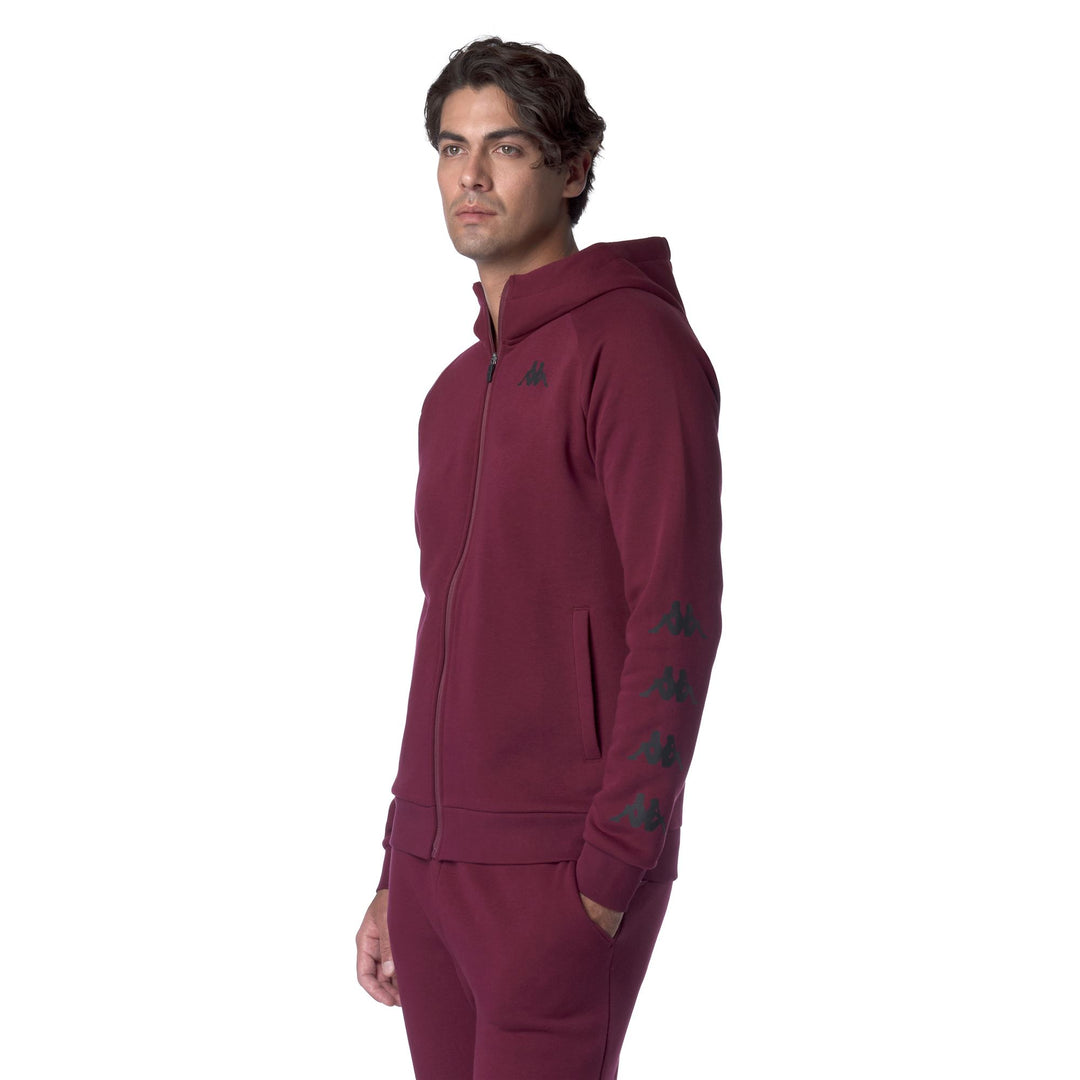 Red Men's Brushed Fleece Jumper with Zip and Pockets main