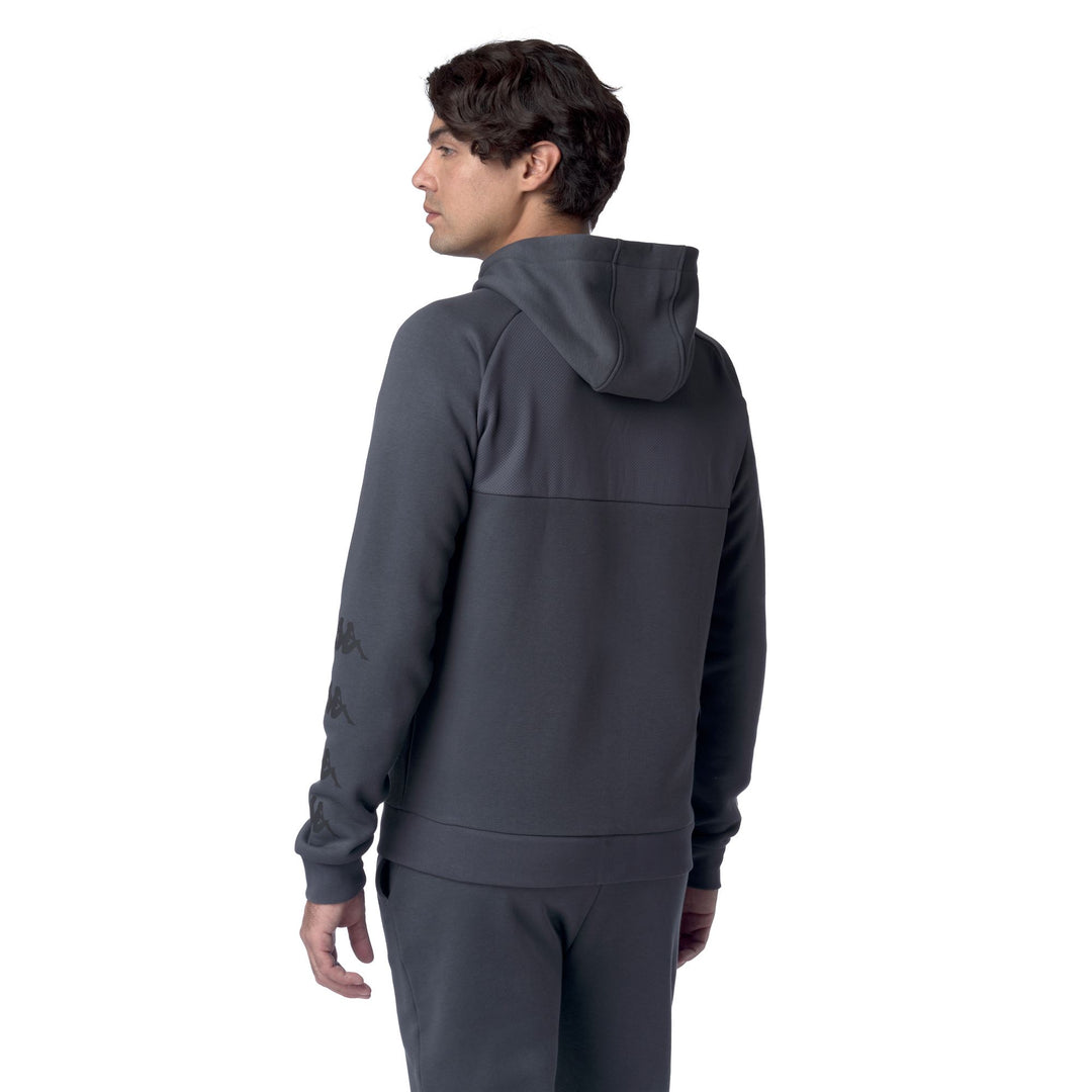 Men's Grey Regular Fit Fleece Jumper for Training main