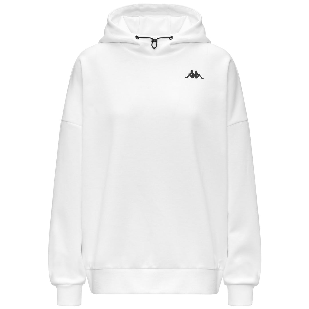 White Women's Oversize Fleece Hoodie for Training main