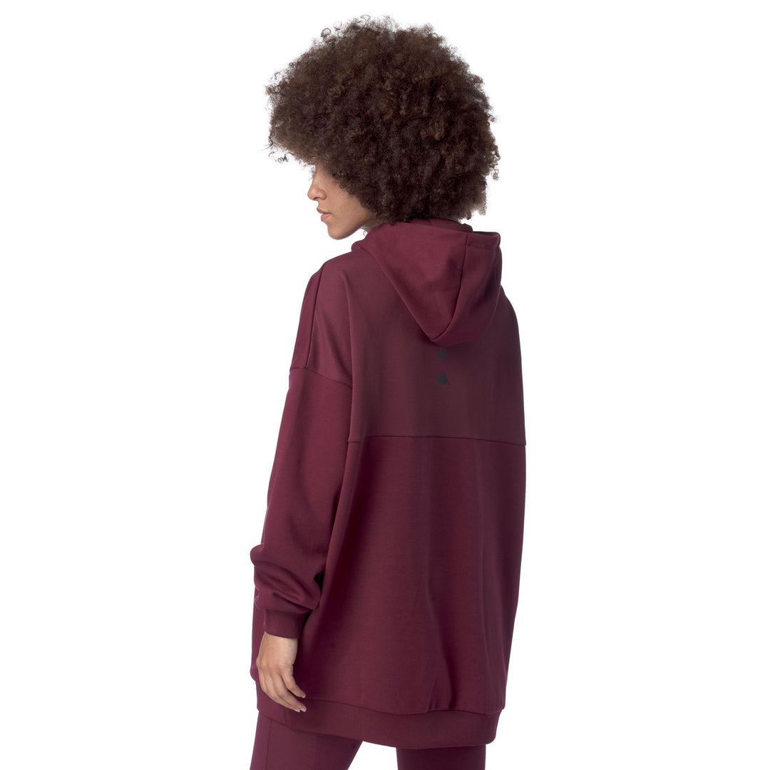 Red Women's Oversized Fleece Hoodie with Side Pockets main