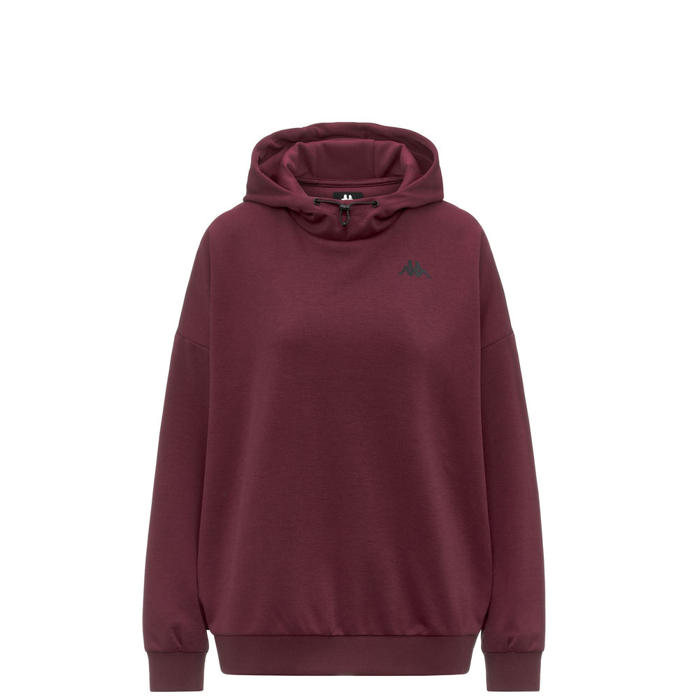 Red Women's Oversized Fleece Hoodie with Side Pockets 02