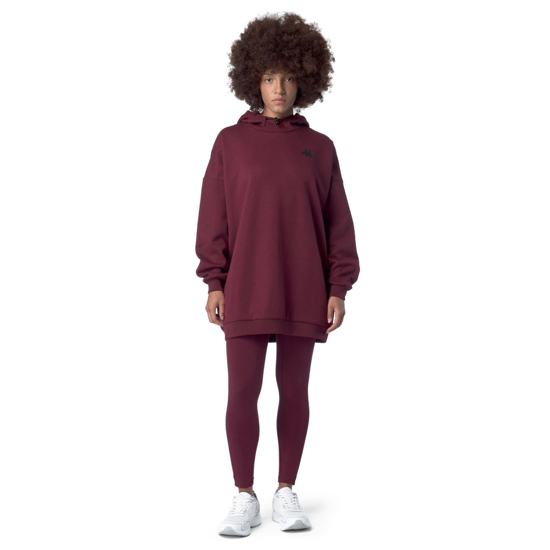 Red Women's Oversized Fleece Hoodie with Side Pockets 01