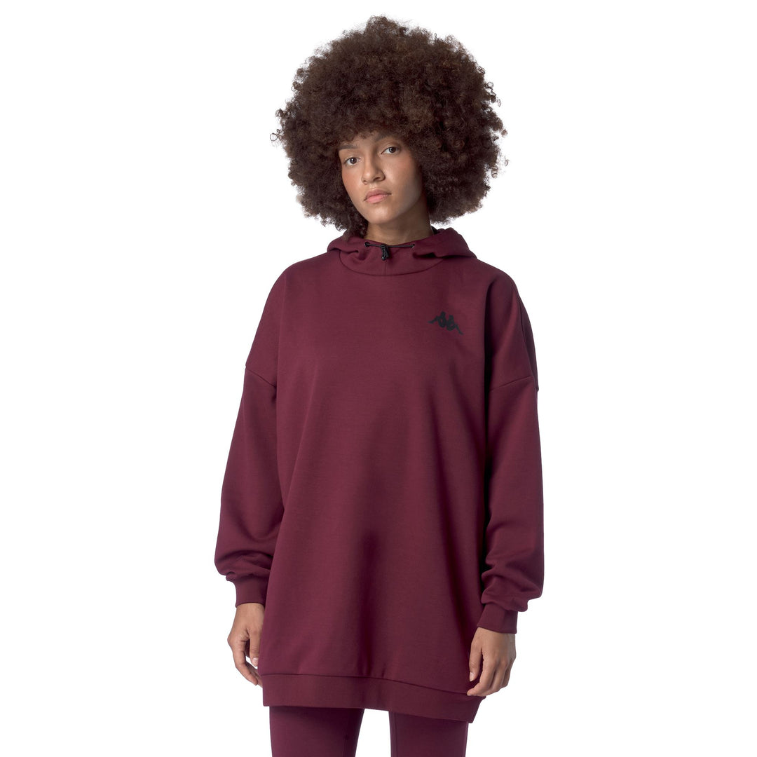 Red Women's Oversized Fleece Hoodie with Side Pockets main