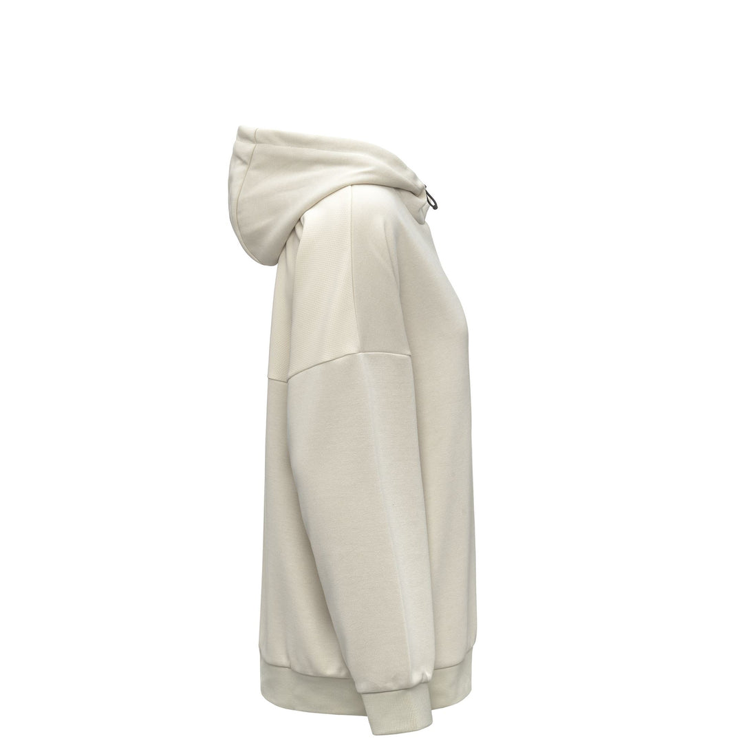 White Women's Oversized Fleece Hoodie with Pockets main