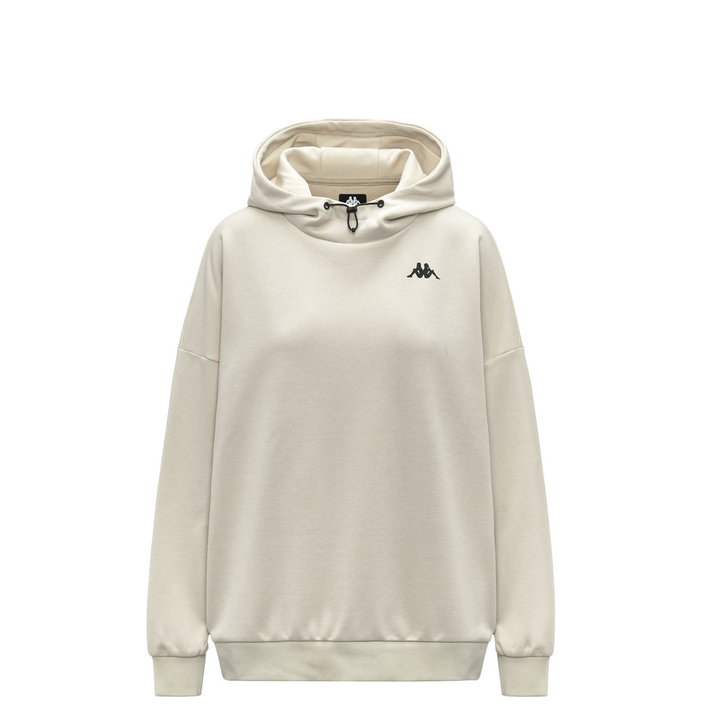 White Women's Oversized Fleece Hoodie with Pockets 02