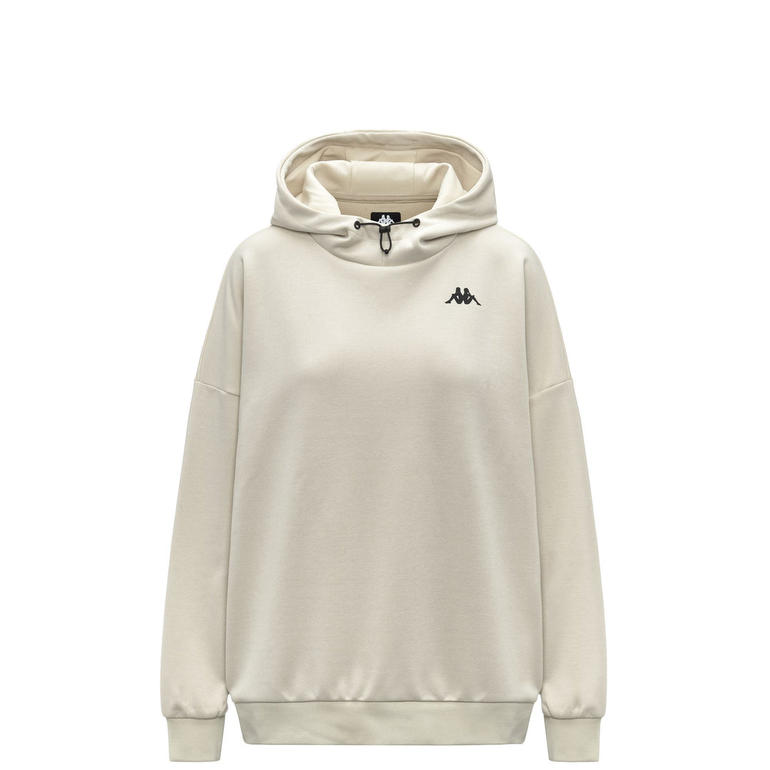 White Women's Oversized Fleece Hoodie with Pockets main