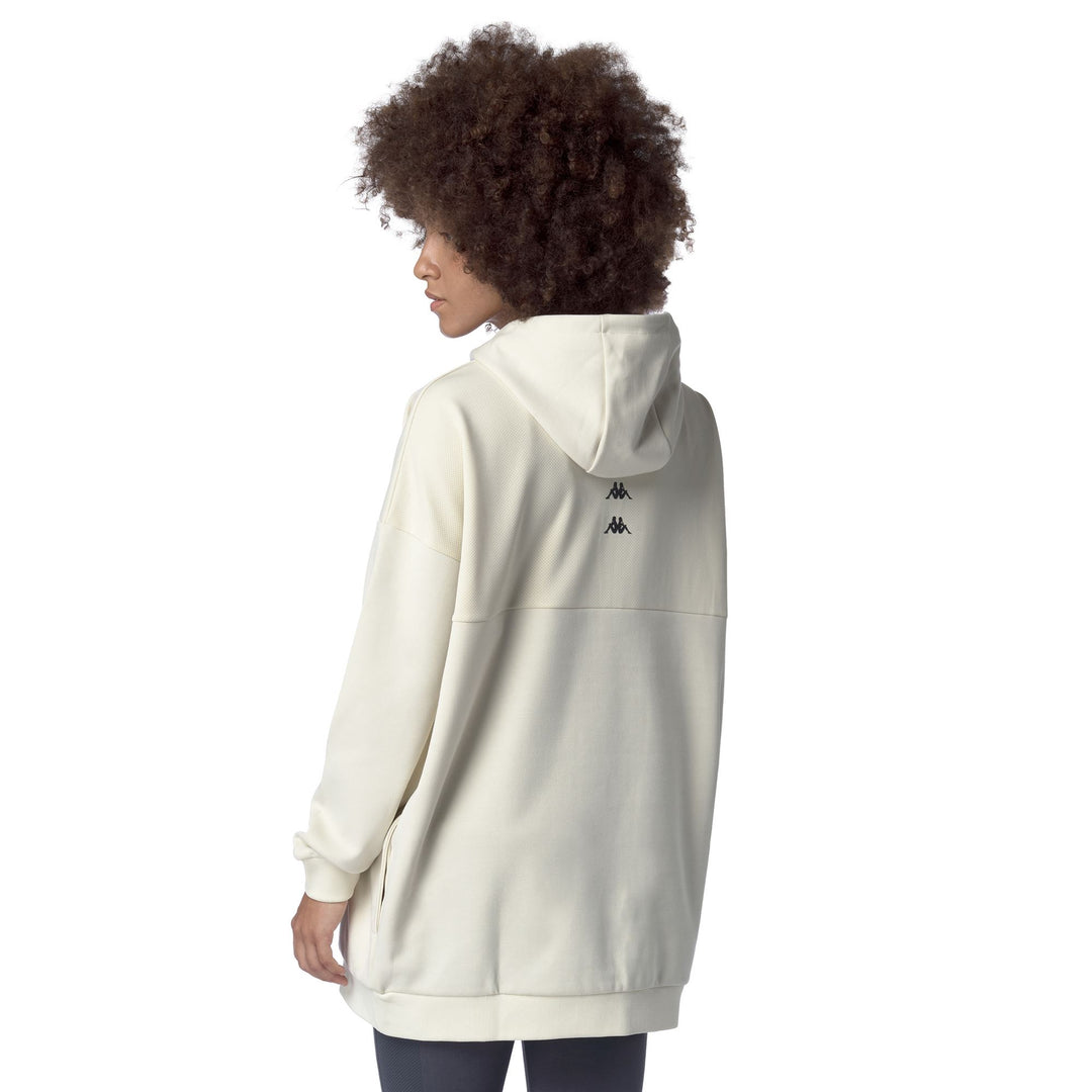 White Women's Oversized Fleece Hoodie with Pockets main