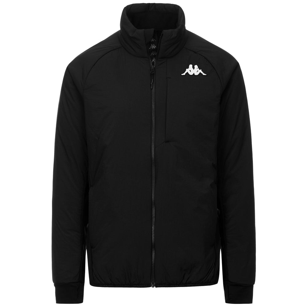 Black Men's Slim Fit Padded Ski Jacket with Water Protection 02