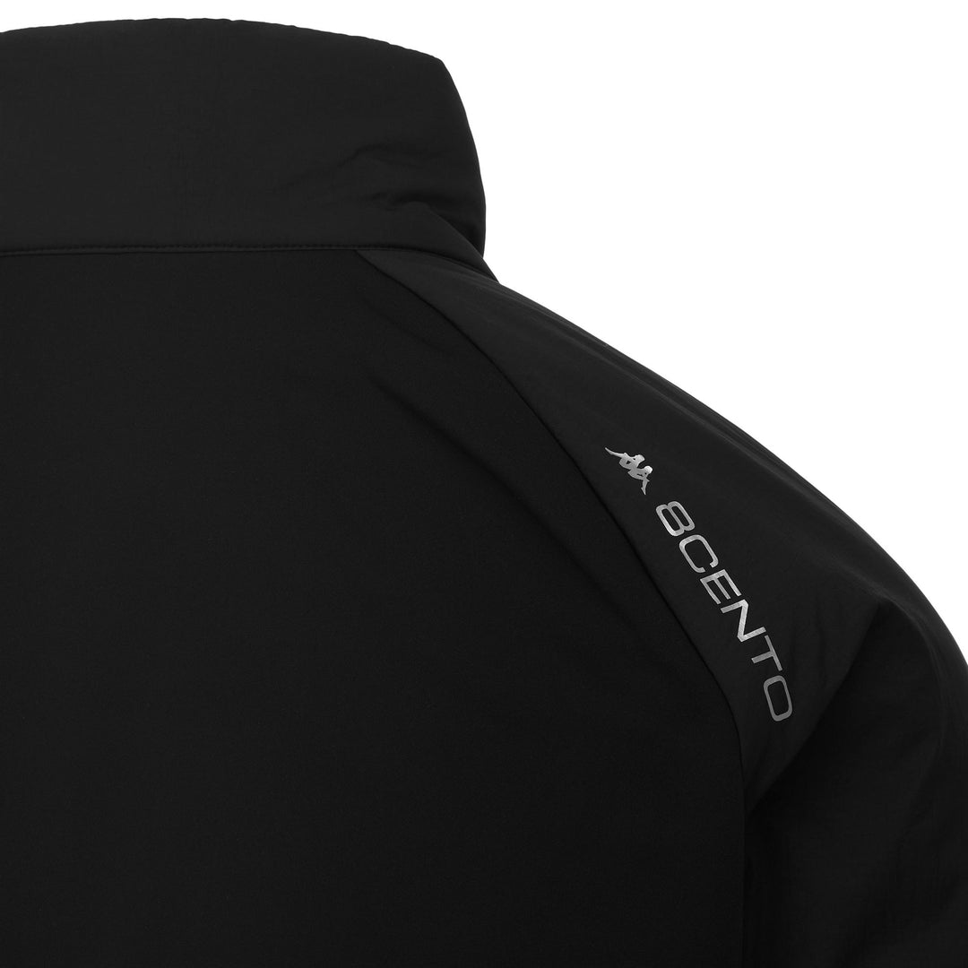 Black Men's Slim Fit Padded Jacket with Water Protection main