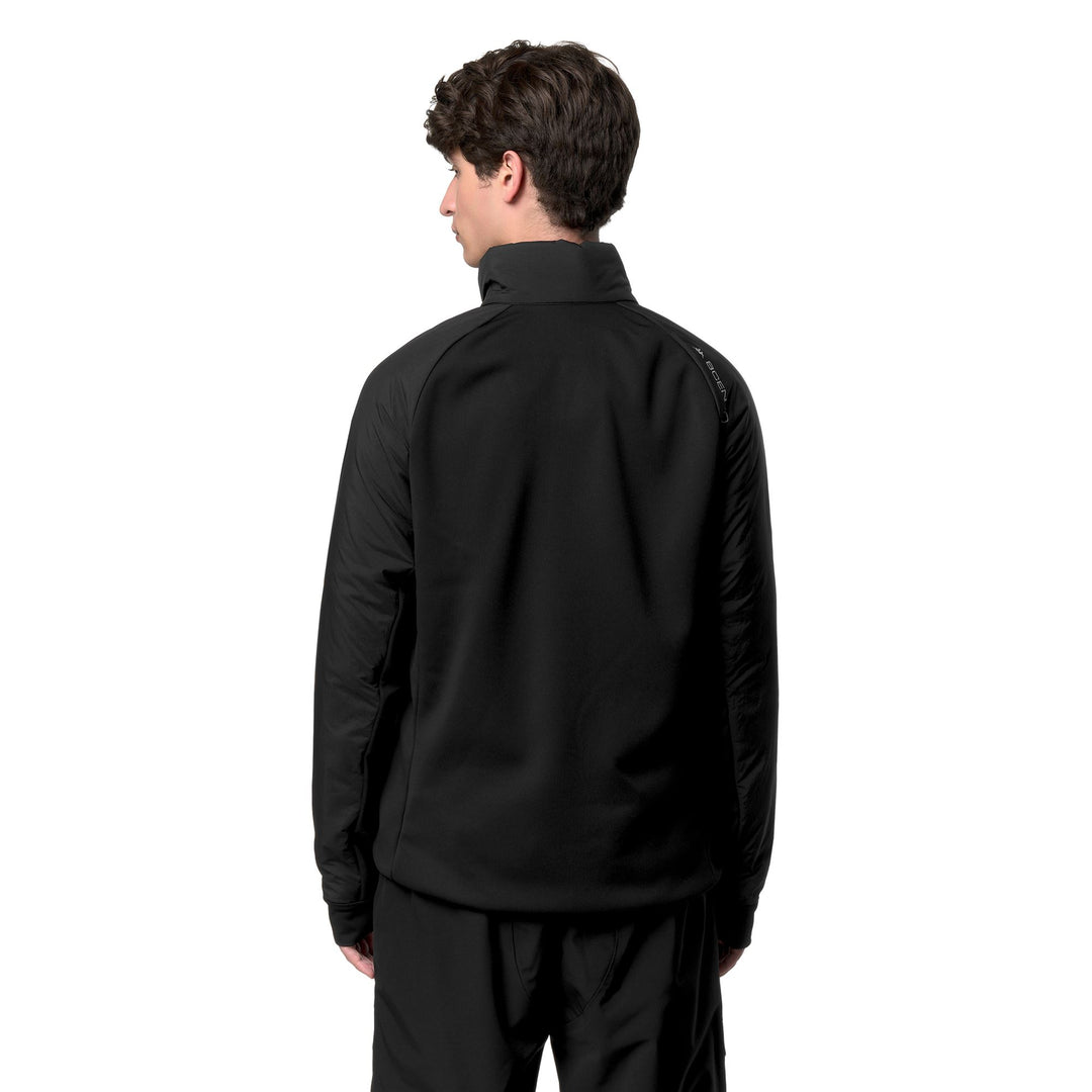 Black Men's Slim Fit Padded Ski Jacket with Water Protection main