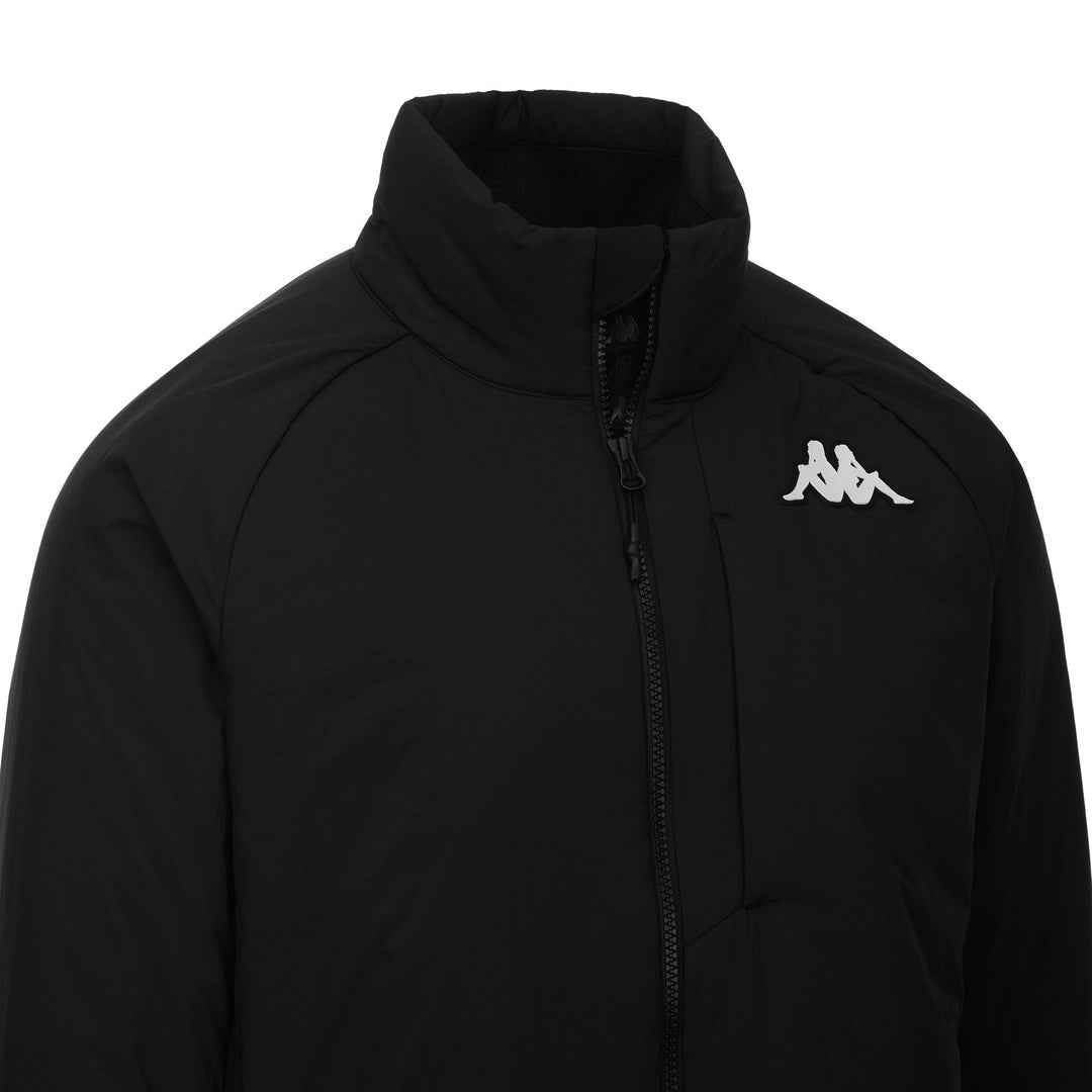 Black Men's Slim Fit Padded Jacket with Water Protection main