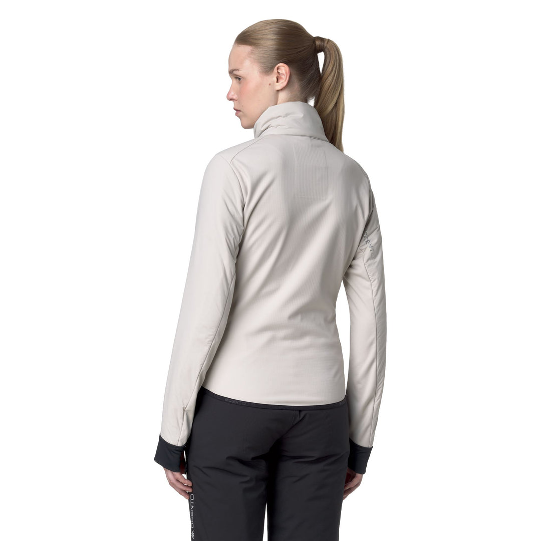 Beige women's Mid Padded Jacket with Water Protection main