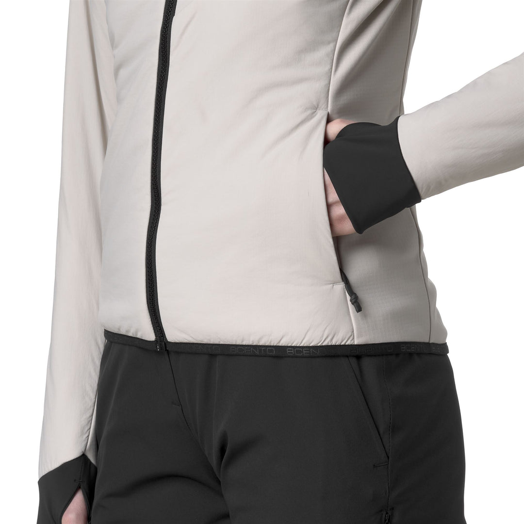 Beige women's Mid Padded Jacket with Water Protection main