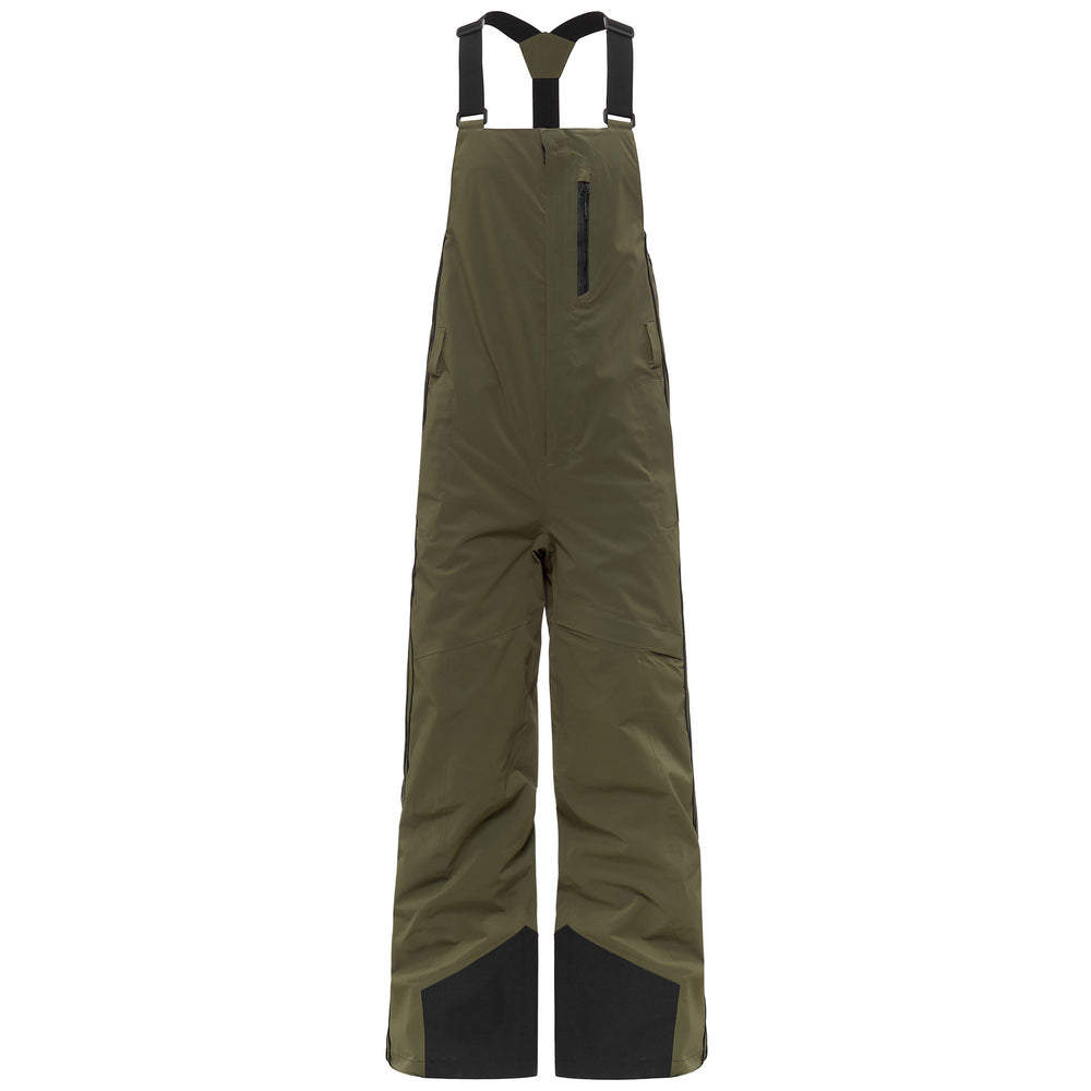 Pantalones de esquí de corte regular para hombre color verde con protección impermeable 02