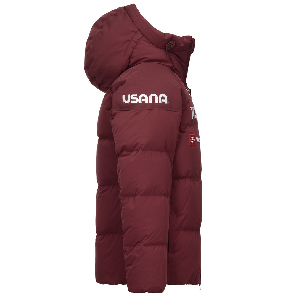 Red Unisex Waterproof Down Ski Jacket with Adjustable Hood 02