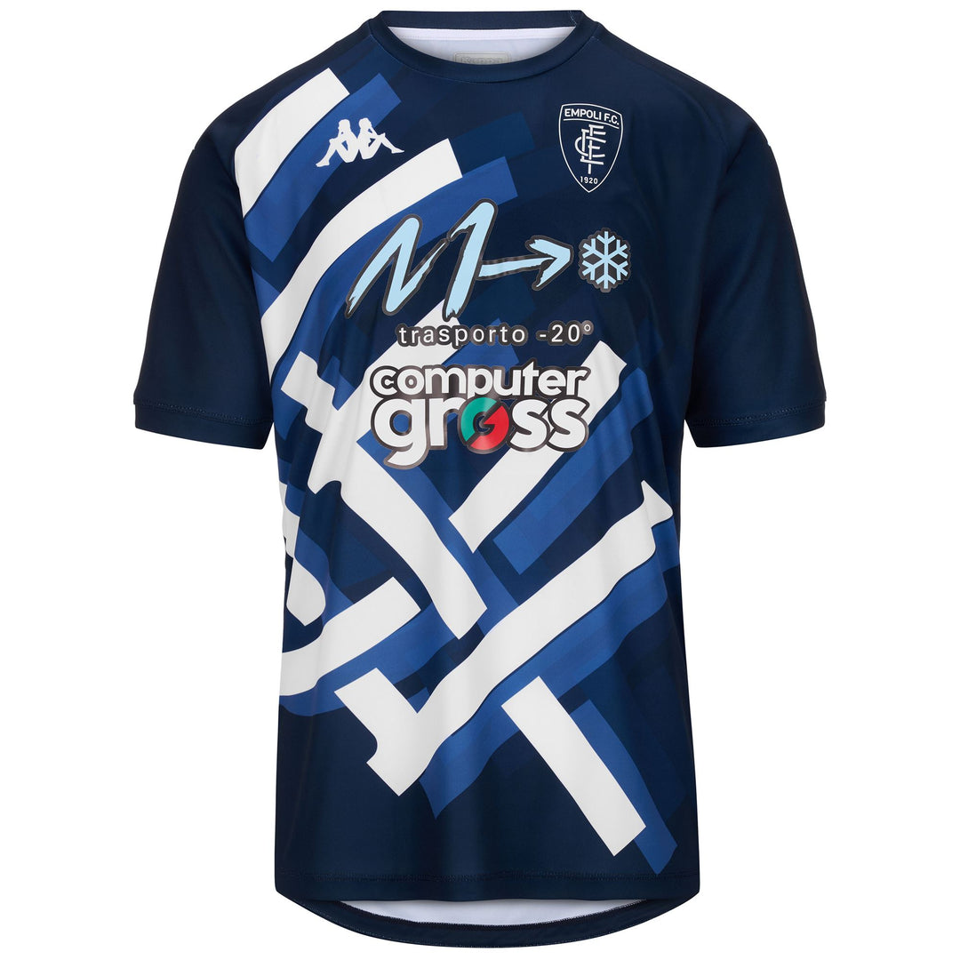 Blue Men's Slim Fit Active Jersey Shirt with Graphics 01