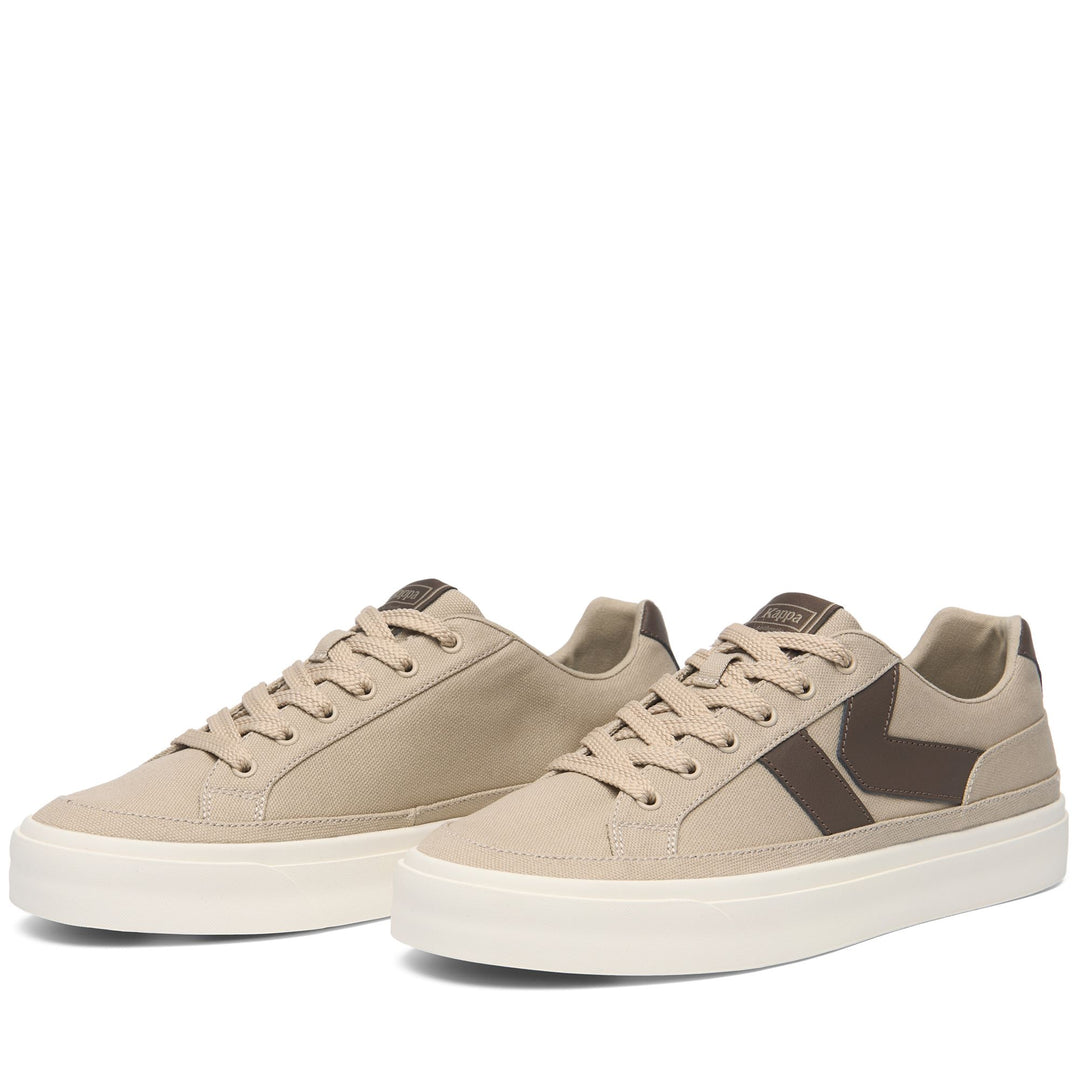 Beige Unisex Sportswear Low Cut Sneakers with Canvas Upper main