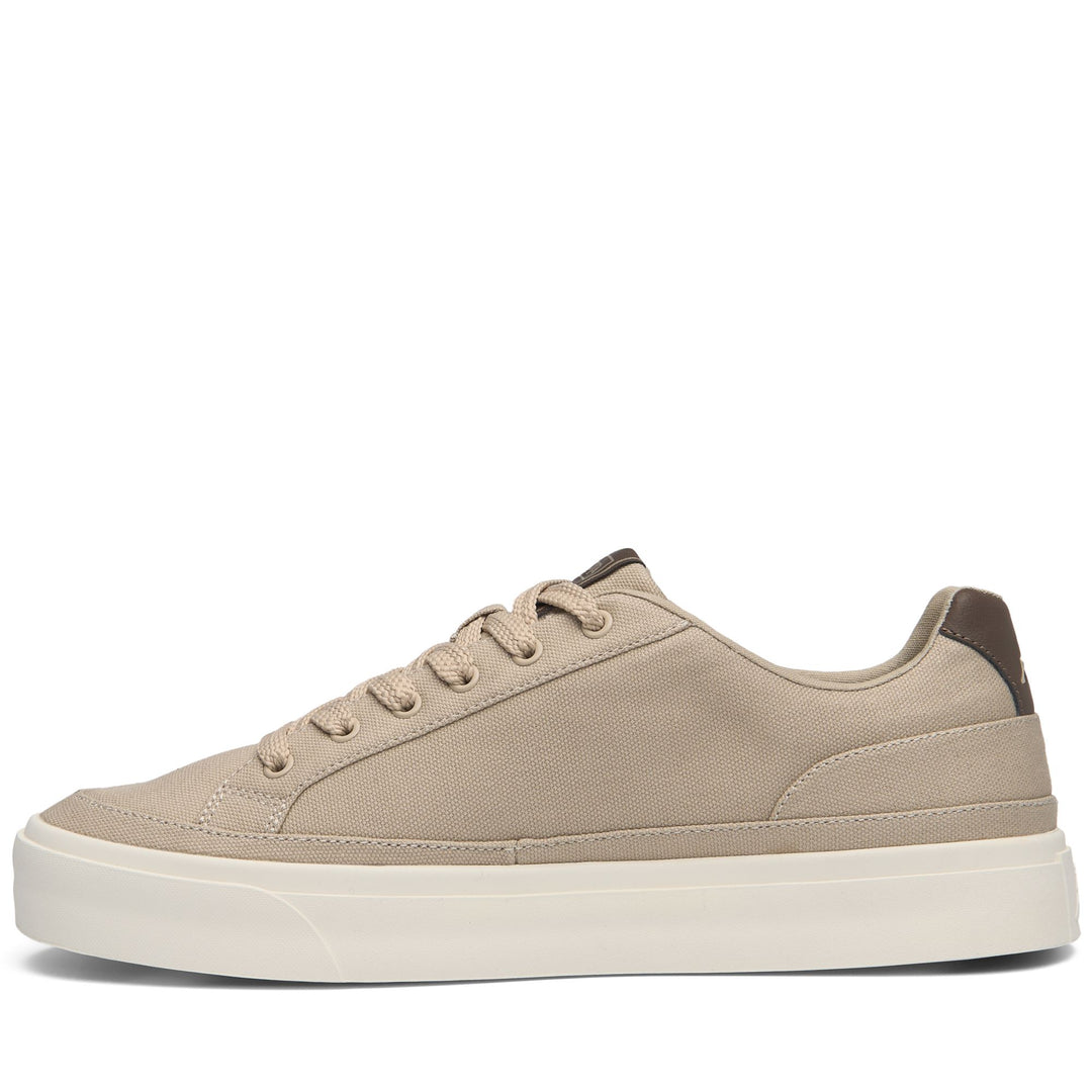 Beige Unisex Sportswear Low Cut Sneakers with Canvas Upper main