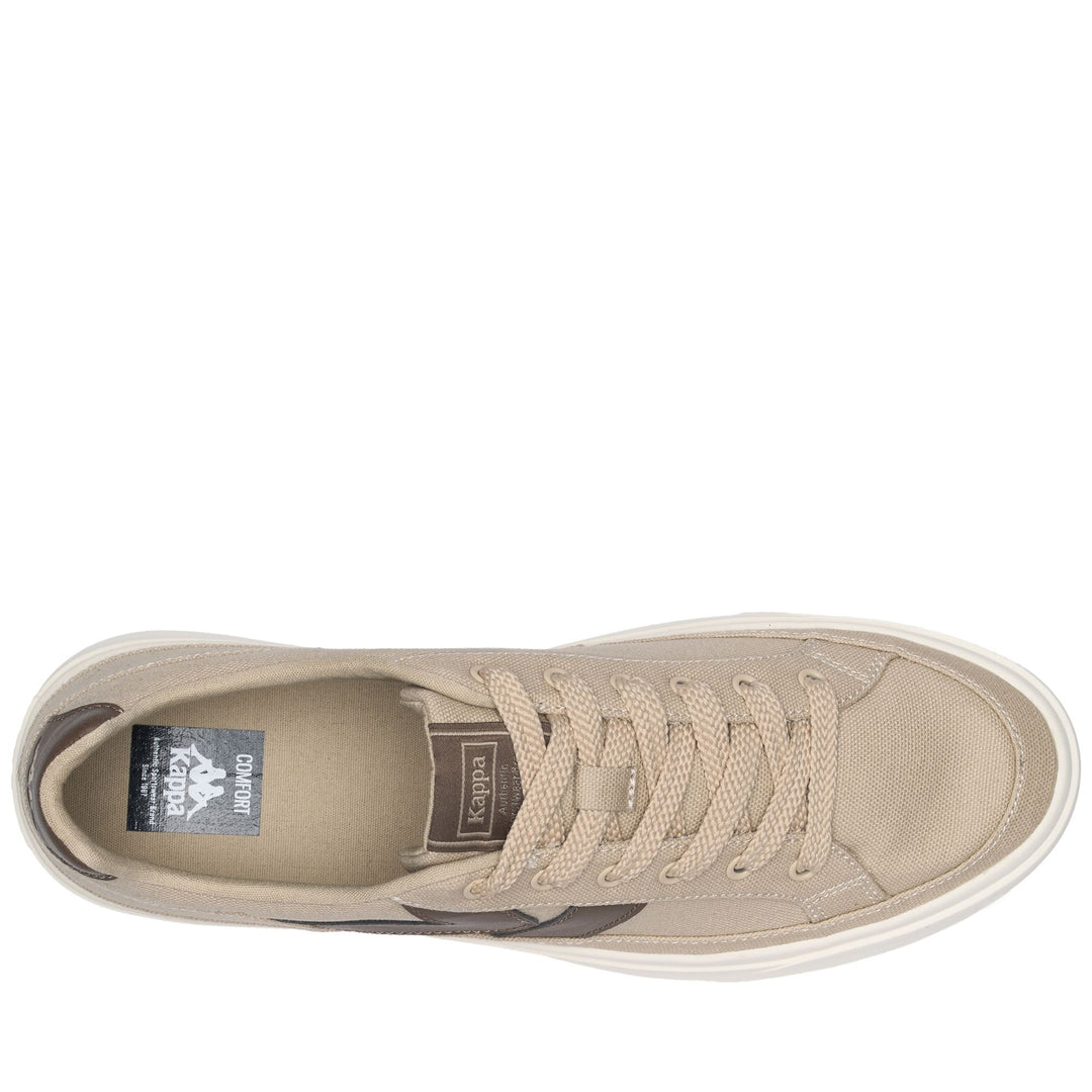 Beige Unisex Sportswear Low Cut Sneakers with Canvas Upper main