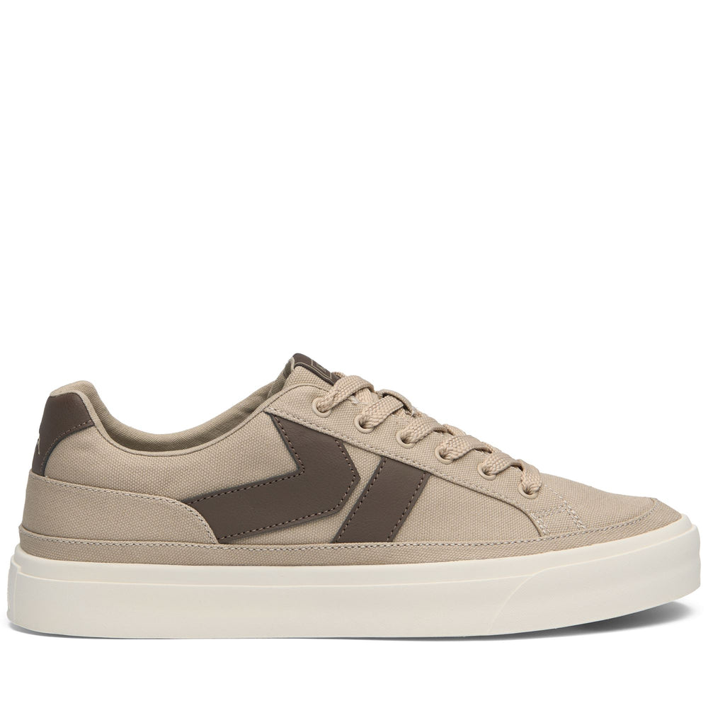 Beige Unisex Sportswear Low Cut Sneakers with Canvas Upper 02