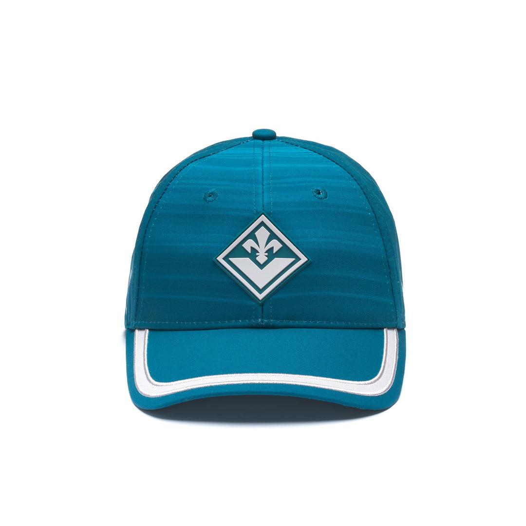 Cappellino da calcio unisex in twill blu e grigio con visiera piatta 01