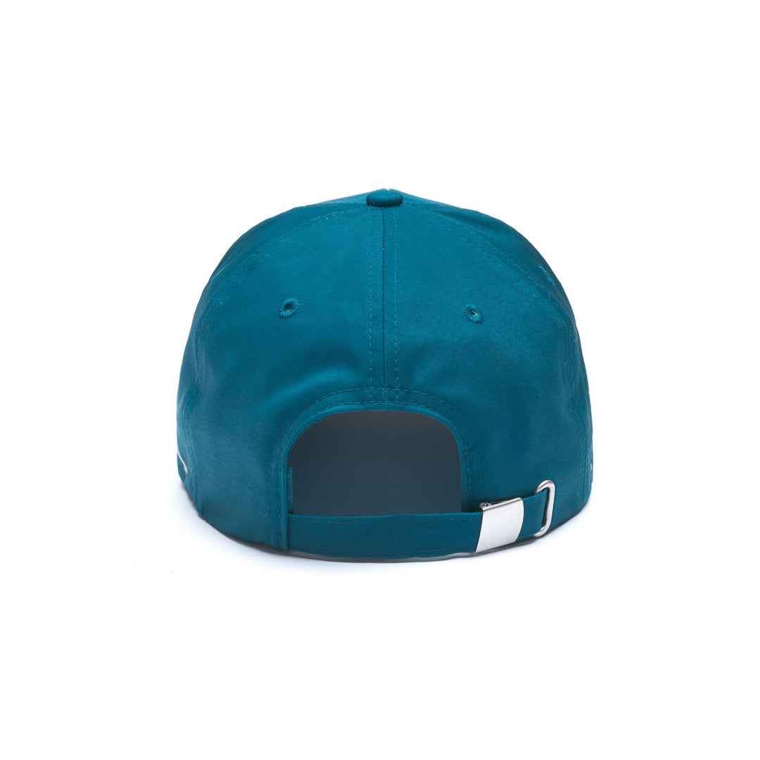 Casquette de football unisexe en sergé bleu et gris avec visière plate main
