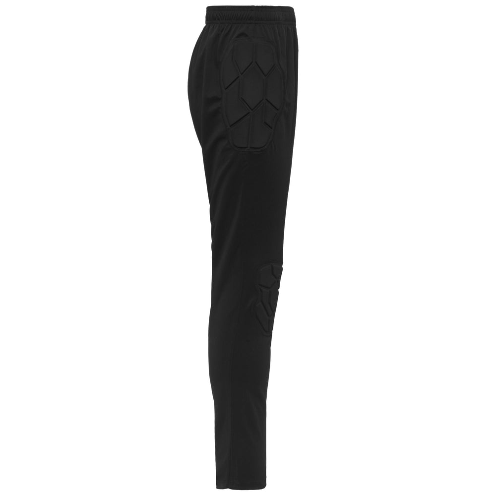 Pantalones de portero negros de corte ajustado para hombre con paneles acolchados 02