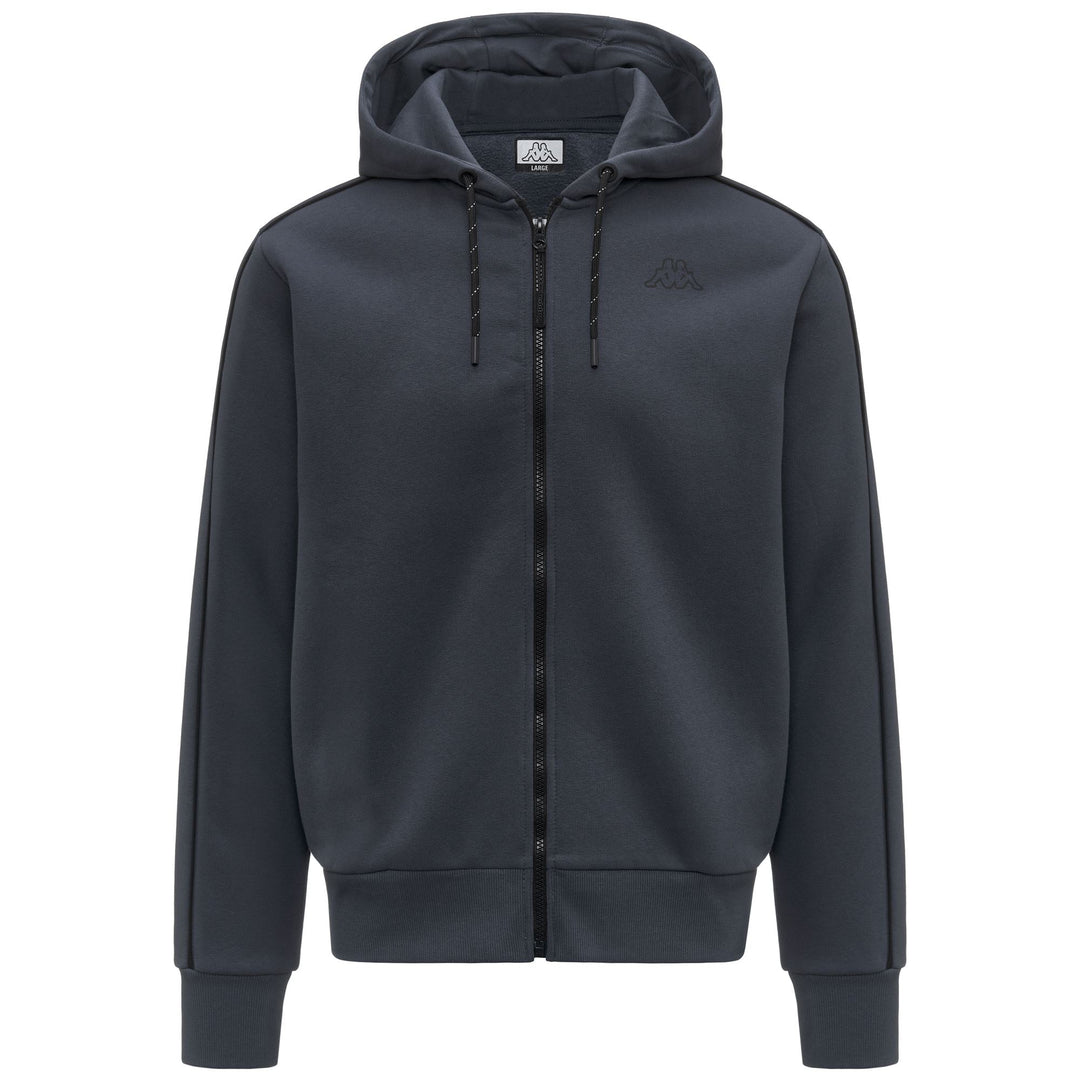 Grey Men's Fleece Zip Jacket with Logo 01