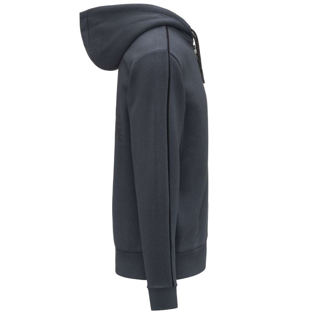 Giacca in pile grigio da uomo con zip e logo main