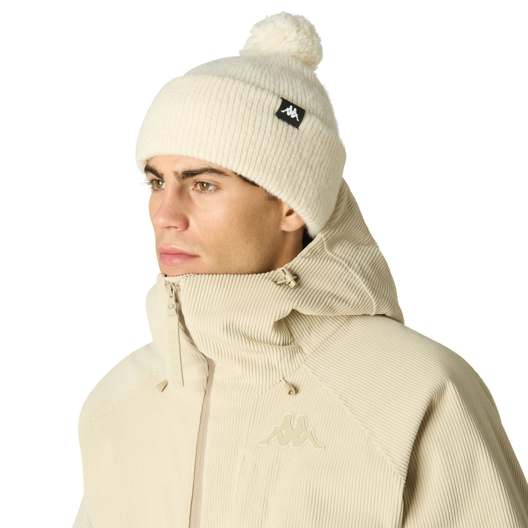 Beige Unisex Knit Hat with Polar Lining main