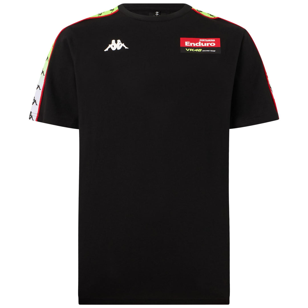 T-shirt nera da uomo in cotone con vestibilità regular VR46 01