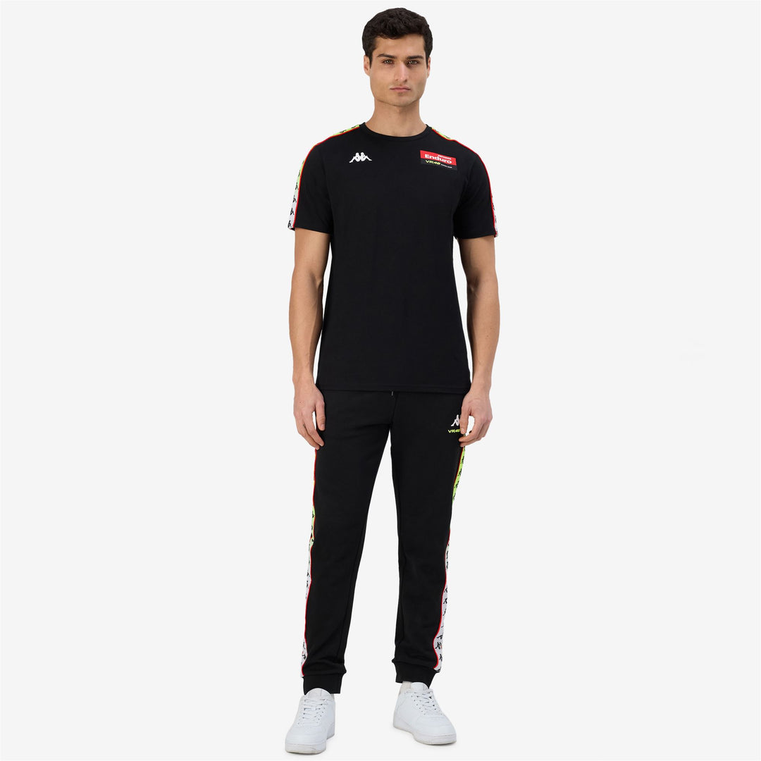 Black Men's Regular Fit Cotton T-Shirt VR46 main