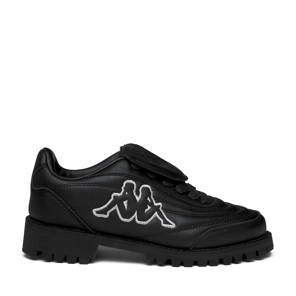 Zapatillas de senderismo unisex negras con parte superior de cuero y suela VIBRAM 02