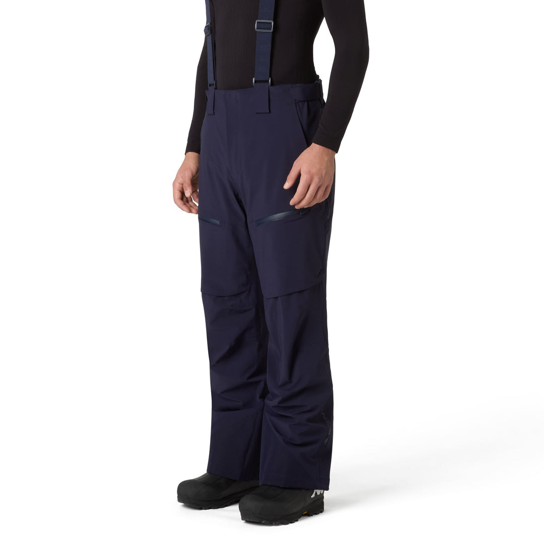 Blue Men's Insulated Ski Trousers with Waterproof Fabric 01