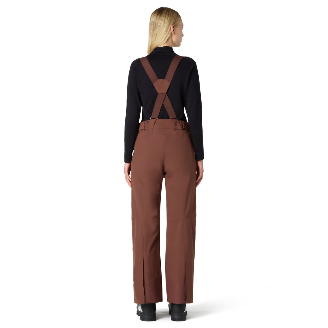 Pantaloni da sci isolanti da donna marroni, vestibilità slim, con imbottitura Thermolite. main