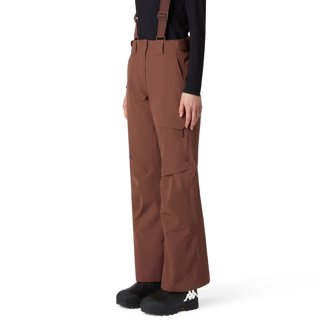 Brown Women's Slim Fit Insulated Ski Pants with Thermolite Insulation 01