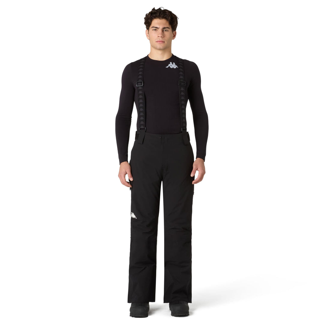 Black Men's Slim Fit Insulated Ski Pants with Waterproof Protection main