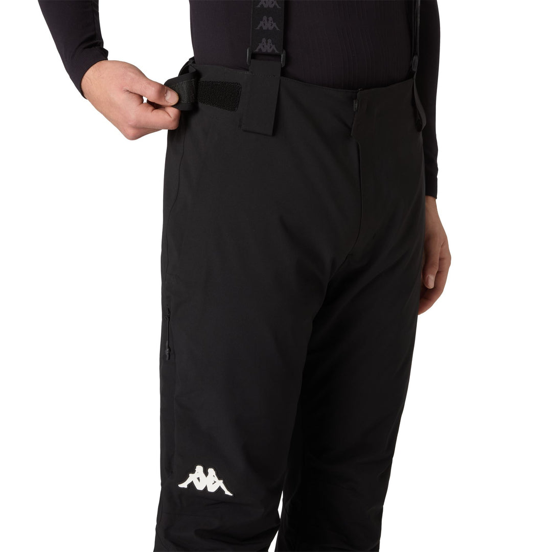 Black Men's Slim Fit Insulated Ski Pants with Waterproof Protection main