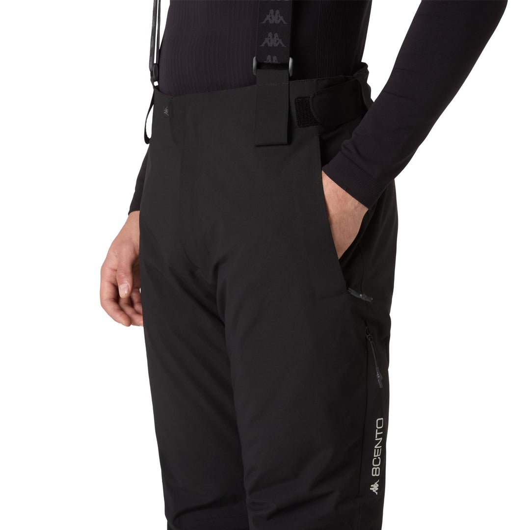 Black Men's Slim Fit Insulated Ski Pants with Waterproof Protection main
