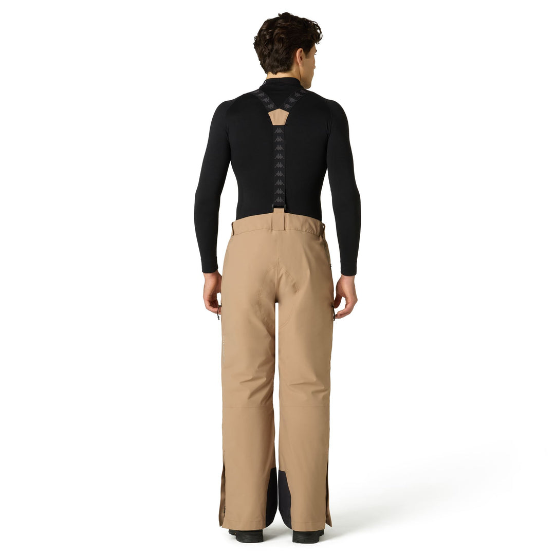 Beige Men's Slim Fit Ski Pants with Insulation main