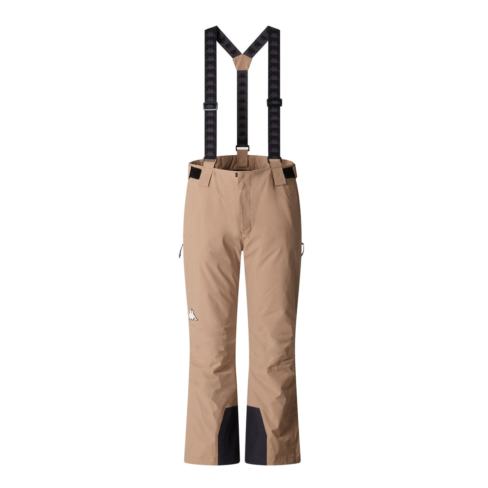 Beige Men's Slim Fit Ski Pants with Insulation 02