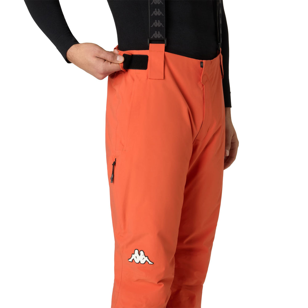 Orange Men's Slim Fit Insulated Ski Pants with Waterproof Protection main