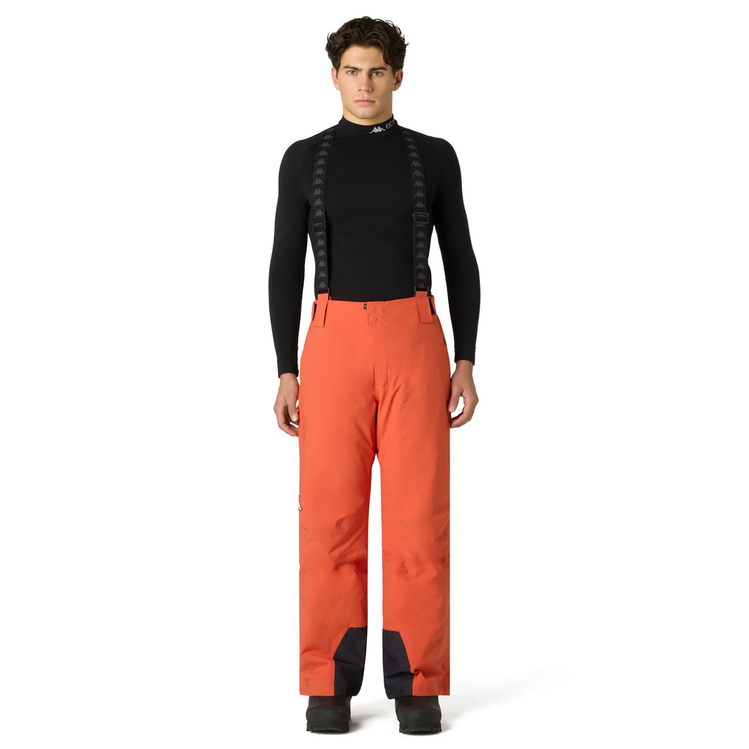 Orange Men's Slim Fit Insulated Ski Pants with Waterproof Protection main